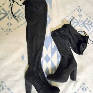 Women's Thigh High Black Boots